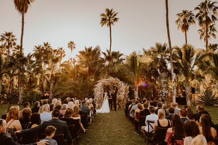 Pampas grass ceremony arch