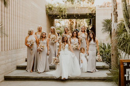 Neutral bridesmaid dresses