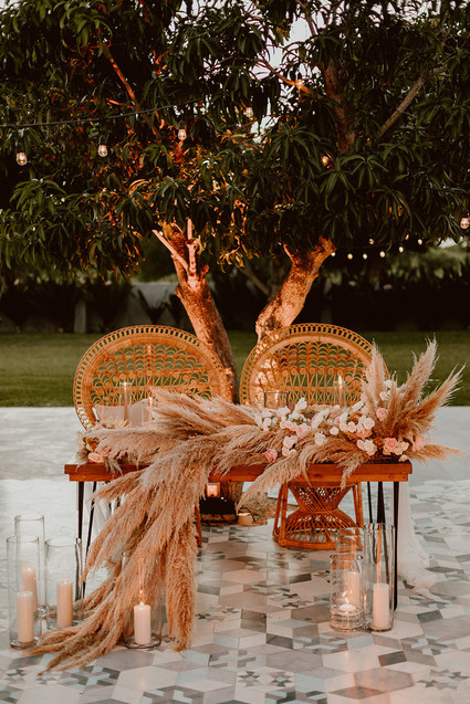 Pampas Grass wedding decor Inspiration