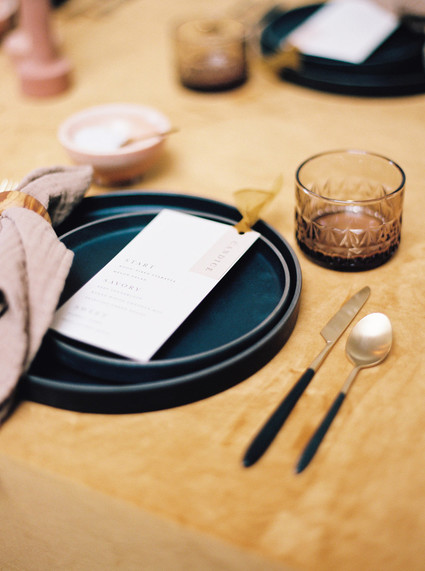mustard yellow wedding tablescape