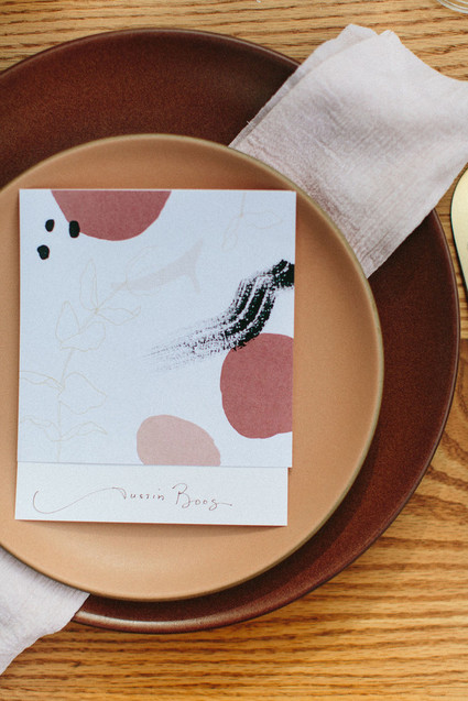 pink modern menu design