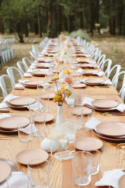 dusty pink tablescape