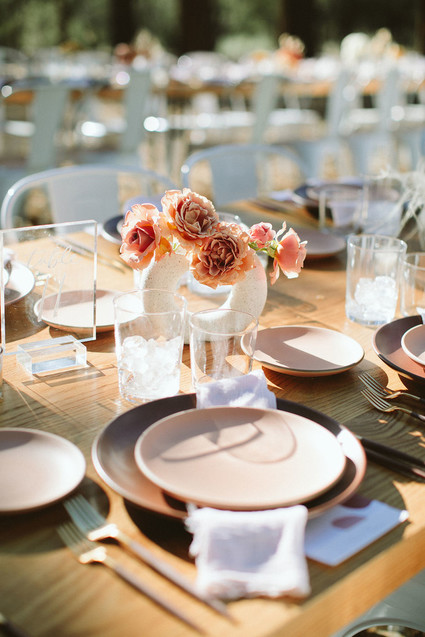 dusty pink tablescape