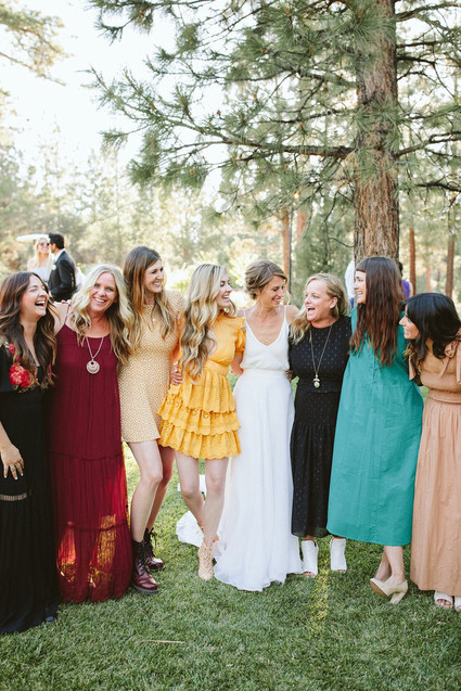 colorful wedding guest fashion