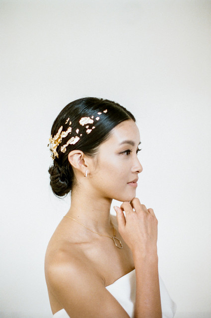 gold bridal hairstyle