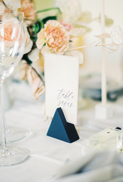 elegant calligraphed table numbers