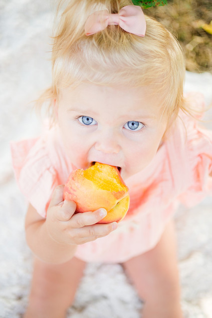 peach themed 1st birthday party