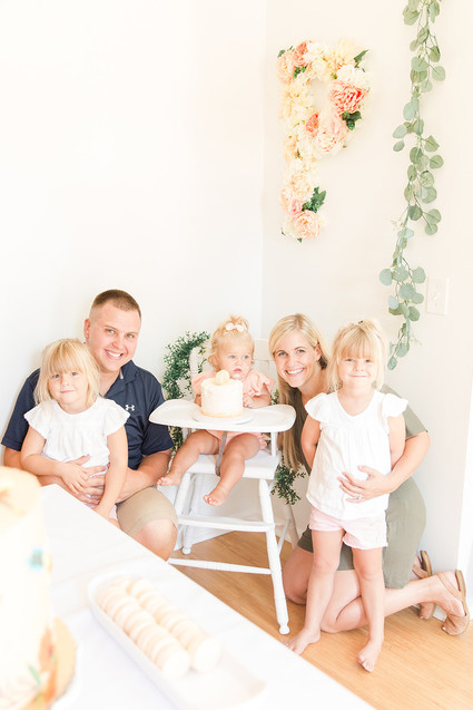 peach themed 1st birthday party