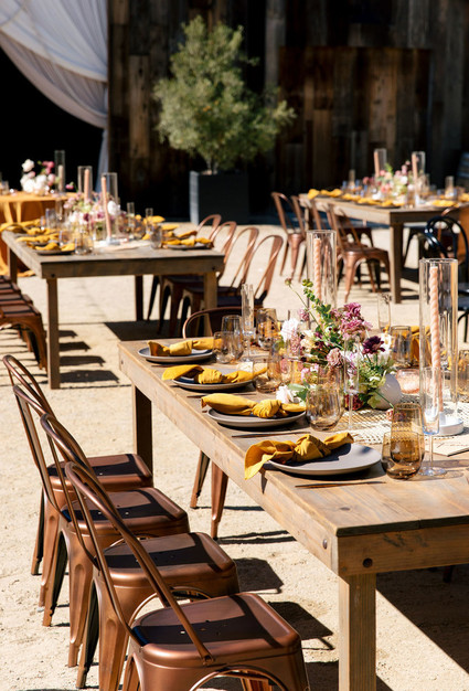 mustard + blush wedding ideas