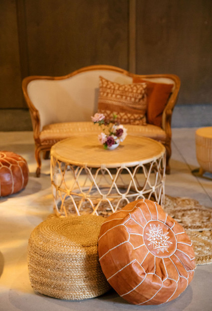 modern boho wedding lounge