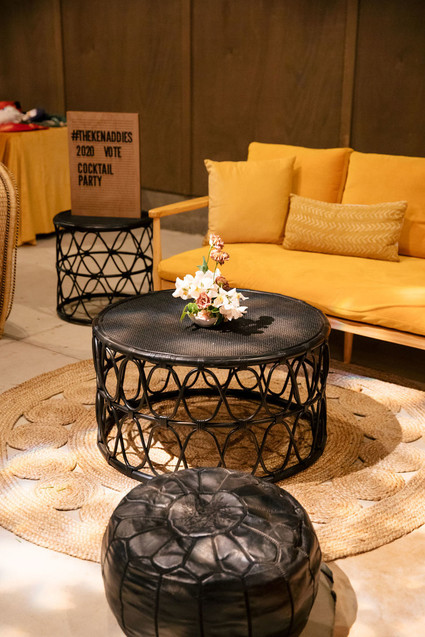 modern boho wedding lounge