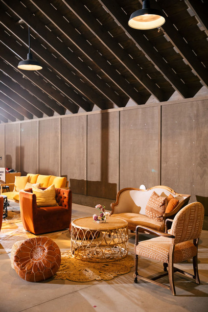 modern boho wedding lounge