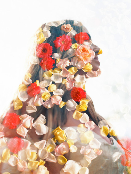 double exposure wedding photo