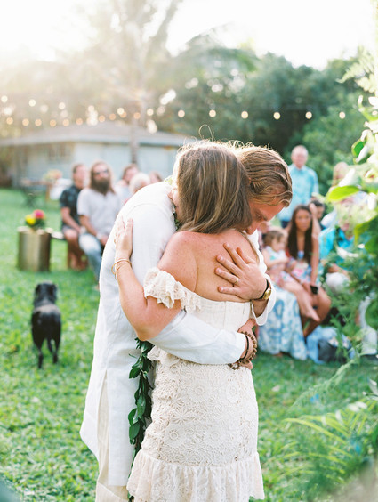 Ram Dass officiated this coupleâ€™s bohemian Maui wedding