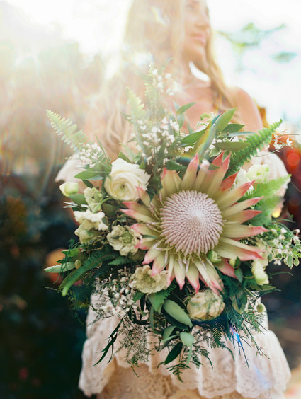 king protea bridal bouquet