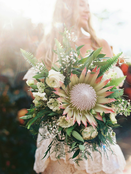 king protea bridal bouquet