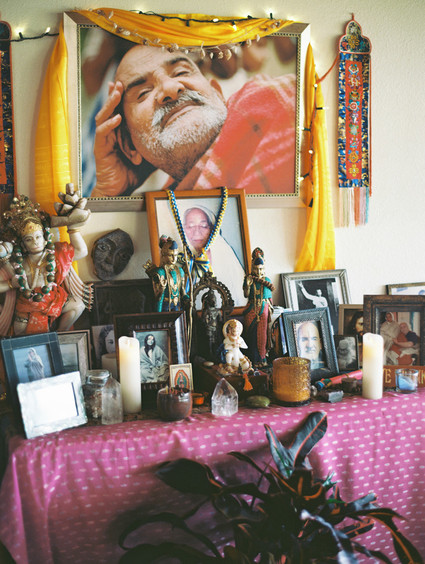 Ram Dass officiated this coupleâ€™s bohemian Maui wedding