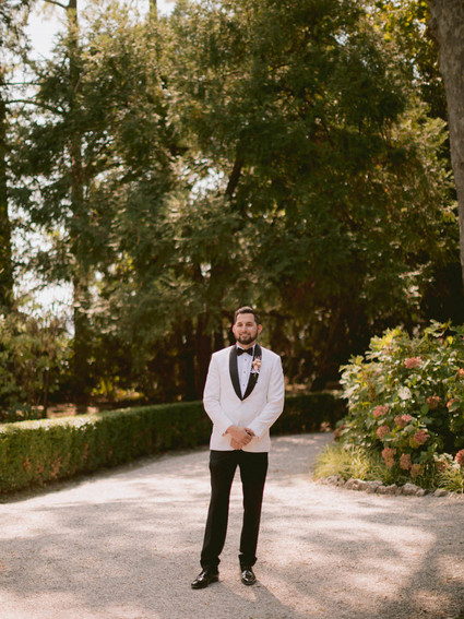 white tux from The Black Tux