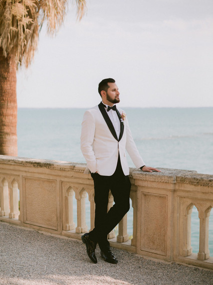 white tux from The Black Tux