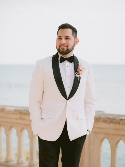 white tux from The Black Tux