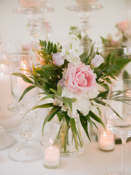 pink wedding centerpiece