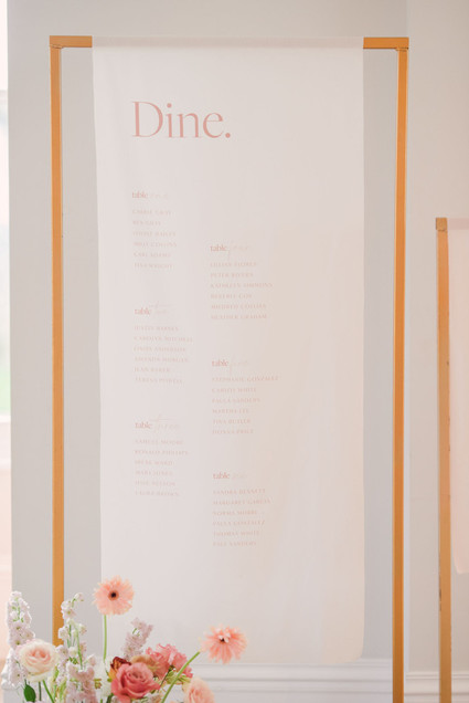 modern seating chart for wedding