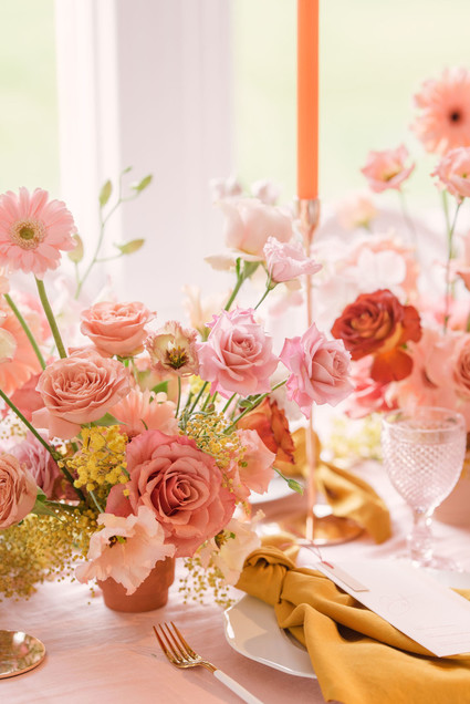 pink centerpiece