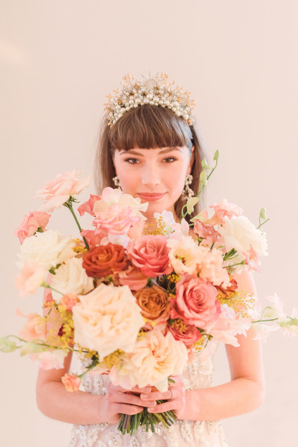 pink spring bridal bouquet