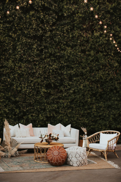 Boho glam wedding lounge