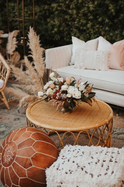 Boho glam wedding lounge