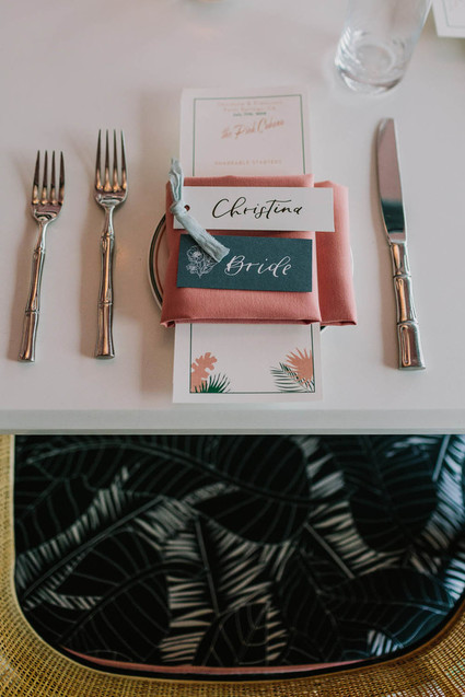 palm springs inspired place setting