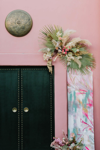 Painted wedding backdrop