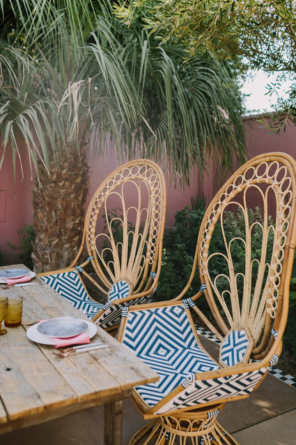 modern bohemian sweetheart table