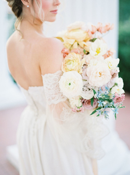 soft pastel spring bridal bouquet