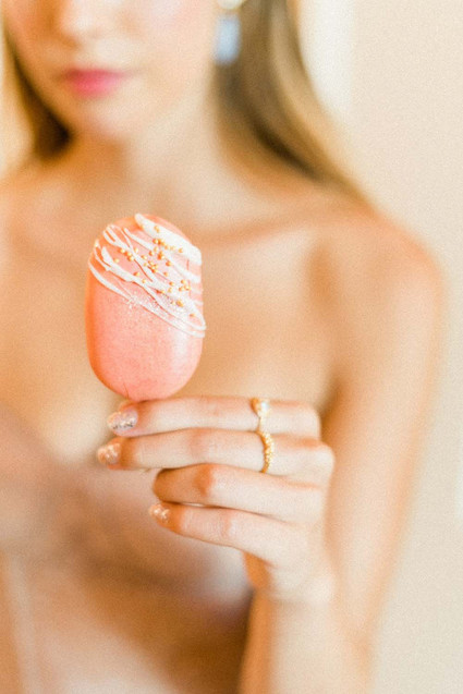 pink wedding treats