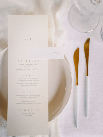 modern neutral menus