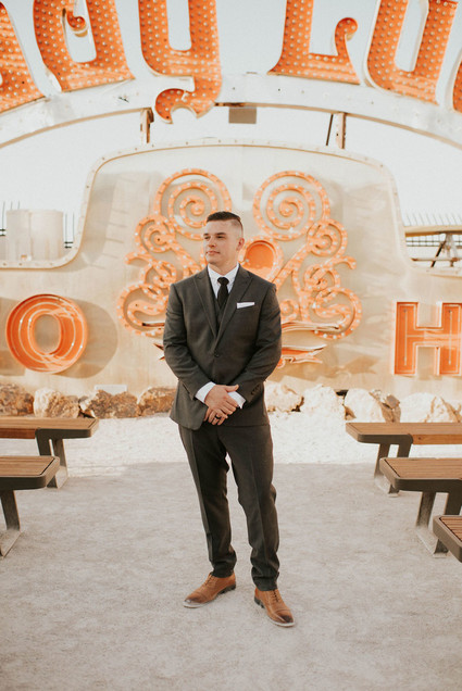 Neon Museum Vegas wedding