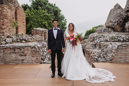 Sicily wedding at the ancient Greek theatre of Taormina