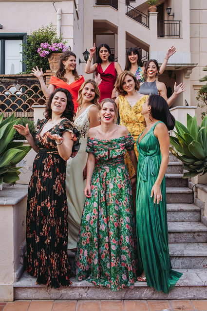 Colorful bridesmaids dresses