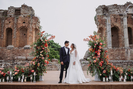Sicily wedding at the ancient Greek theatre of Taormina
