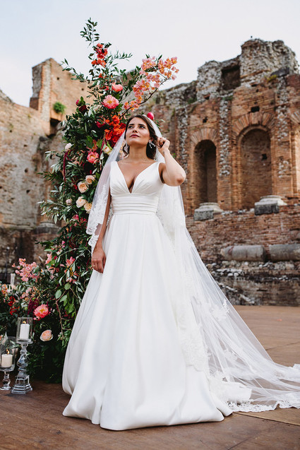 modern wedding gown