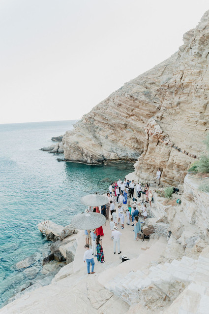 Cliffside wedding in Greece