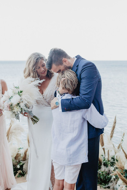 Micro wedding on cliffs of Greece