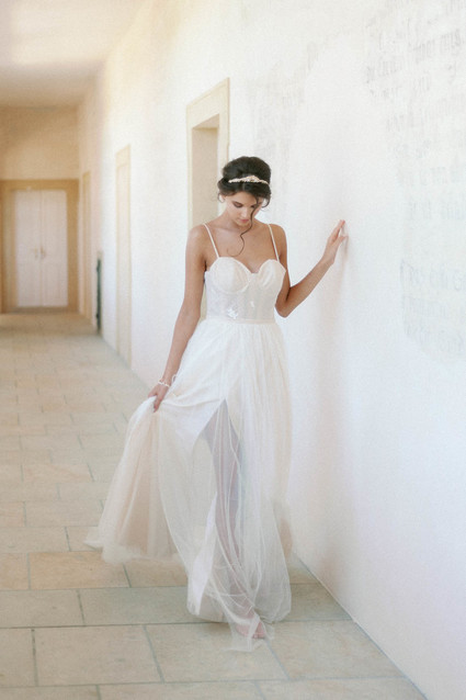 Light, flowy bridal gown