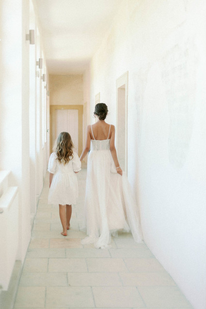 Light, flowy bridal gown