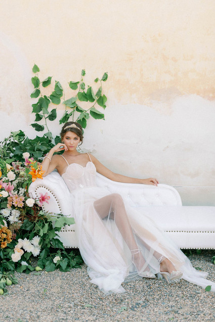 Light, flowy bridal gown