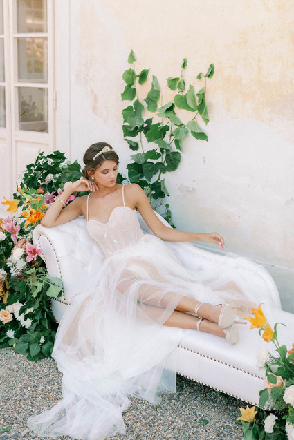 Light, flowy bridal gown