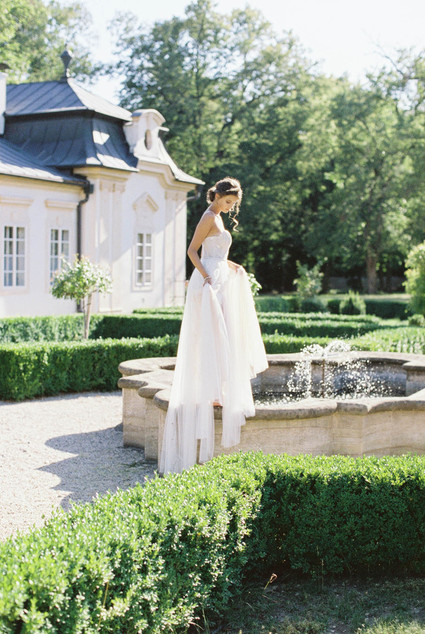 Light, flowy bridal gown
