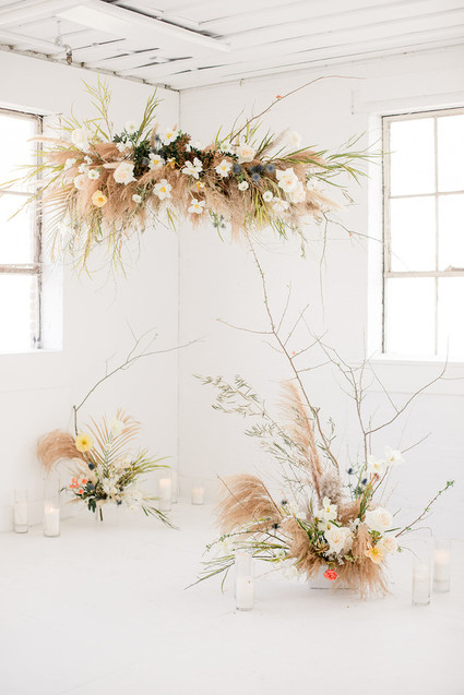 dried floral installation