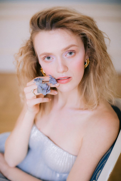 Something blue gold + blue wedding